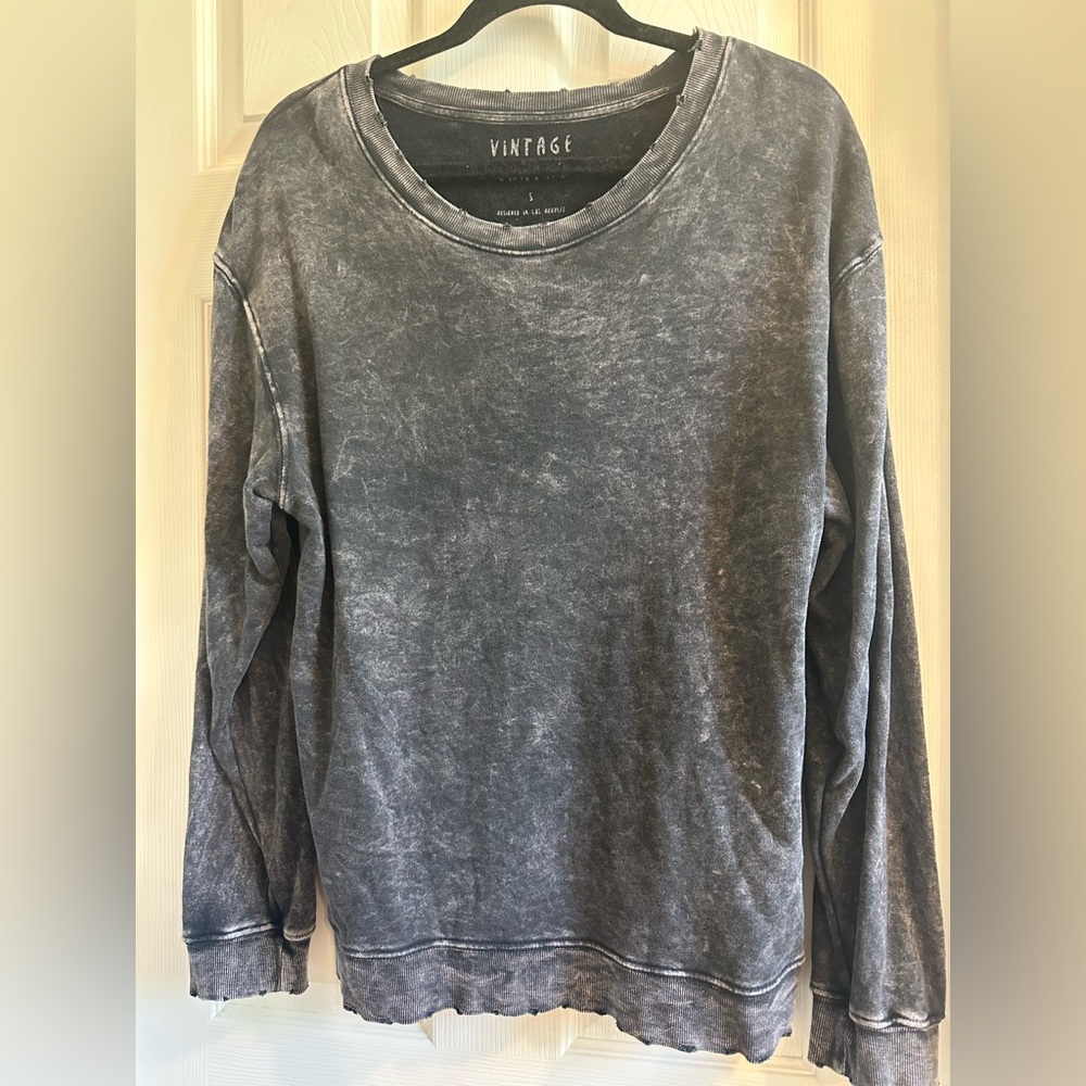 Gray Acid Wash Sweatshirt